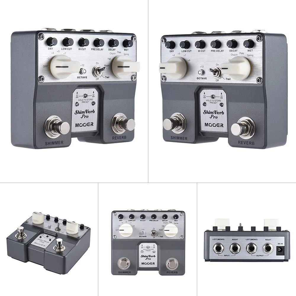 MOOER TRV1 shimbol Pro Digital Reverb гитарная педаль эффектов с 5 режимами реверберации портативный мини мерцающий эффект гитарная часть