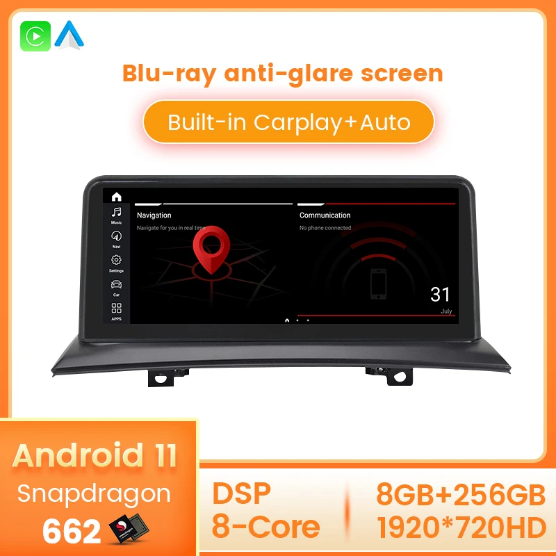 Автомагнитола для BMW X3 E83 E81 E82 E87 E88 CCC CIC 2004-2012 экран idrive Android Авторадио Навигация GPS