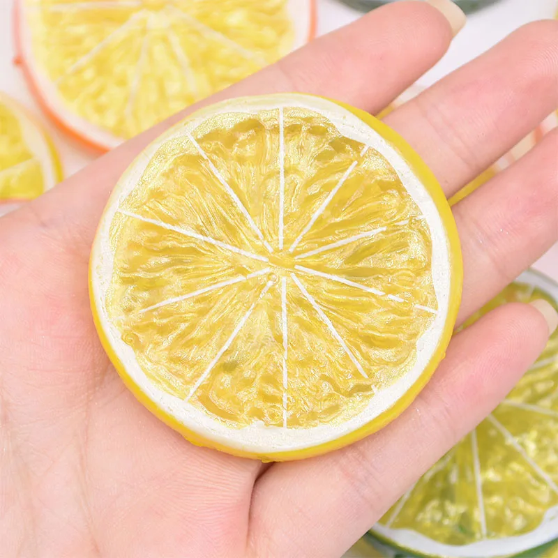 5/10 шт Пенопласт Искусственный кусочки фруктов моделирования поддельные ломтики лимона фруктовая модель для Одежда для свадьбы, дня рождения Кухня украшения