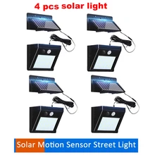 2/4pcs 100/56/30 LED Solar Lights LED Outdoor Waterproof Motion Sensor Solar Wall Light For Garden Four Modes Adjustable Solar L