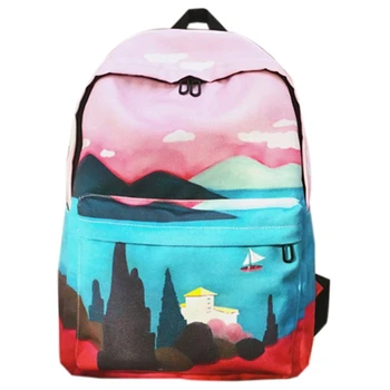 

ASDS-Female Canvas Travel Backpack Women Back Pack School Bags for Teenage Girl Rucksack