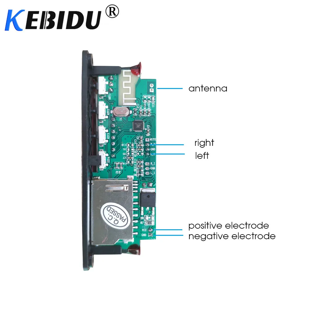 Kebidu Bluetooth MP3 WMA 5 в 12 В декодер доска беспроводной аудио модуль Поддержка USB SD AUX FM аудио радио модуль для автомобиля аксессуары