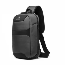 Портативная модная Большая вместительная Мужская нагрудная сумка, водонепроницаемая сумка для путешествий с портом S, водонепроницаемая Противоугонная USB зарядка, нагрудная сумка