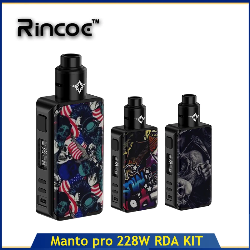 Набор электронных сигарет Rincoe Manto pro RDA 228 Вт вейп мод диаметром 24 мм атомайзер без