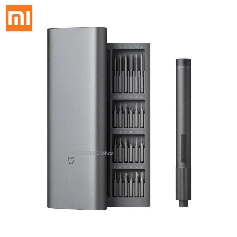 Nuevo Xiaomi Mijia eléctrico Kit de destornilladores de precisión 2 de Control de par 400 tornillo 1 tipo-C recargable de aluminio magnético caso