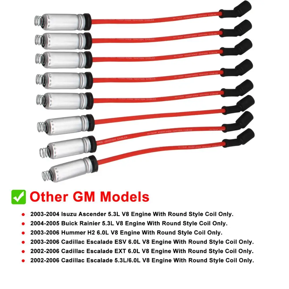 Performance Spark Plug Wire Set For CHEVY/GMC LS1 VORTEC 1999-2006 4.8/5.3L 6.0L Performance Spark Plug Wire Set For CHEVY/GMC LS1 VORTEC 1999-2006 4.8/5.3L 6.0L