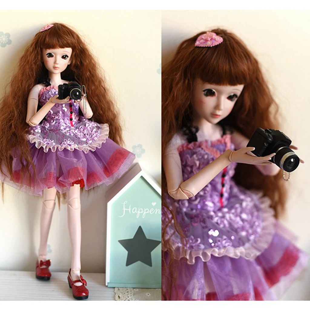 Handcrafts Miniature SLR Camera Model for   Figures for Blythe 1/3 1/4 1/6 BJD Dolls
