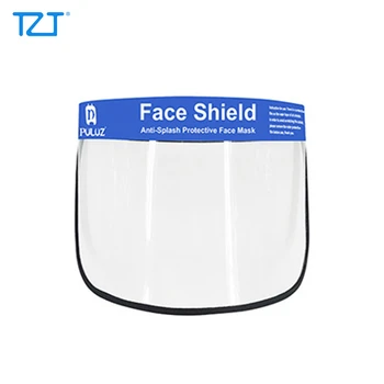 

TZT Clear Face Shield Anti-Fog Full Face Shield Anti-Splash Protective Tool Anti-Saliva with Elastic Band PU465