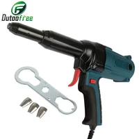 Electric Rivet Gun Riveting Tool For 3.2-5.0mm Nail Gun Heavy Duty Electric Blind Rivet Gun Riveting Tool Power Tool 220V/400W 1