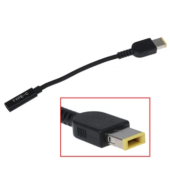 

Type-C Female to Square DC Male PD Power Charger Connector Cable All-copper Conductor Induction Chip 15cm for Lenovo Thinkpad