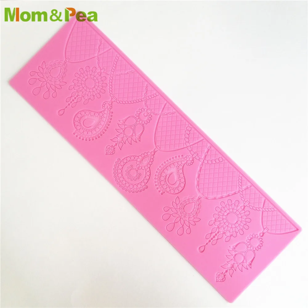Mom& Pea GX276 Swag силиконовая кружевная форма для украшения торта, помадка для торта, 3D форма, Пищевая силиконовая форма