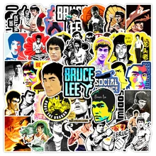 

10/30/50PCS Kung Fu Bruce Lee Graffiti Stickers Suitcase Luggage Skateboard Laptop Waterproof Movie Star Stickers Wholesale