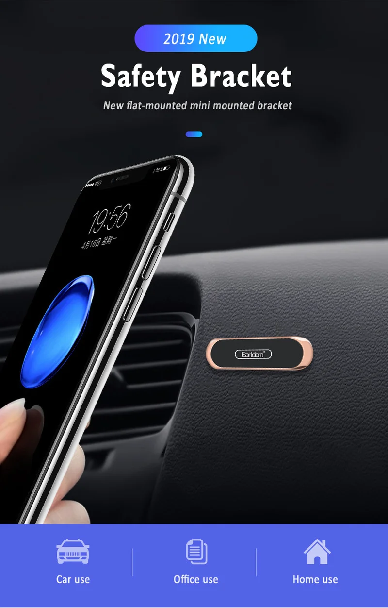 

Mini Strip Shape Magnetic Car Phone Holder Stand for IPhone Samsung Xiaomi Wall Metal Magnet GPS Car Mount Dashboard