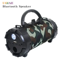 Uoiae coluna de alto-falante bluetooth led iluminação tf usb player fm rádio 3.5mm áudio portátil speake para telefone computador centro música