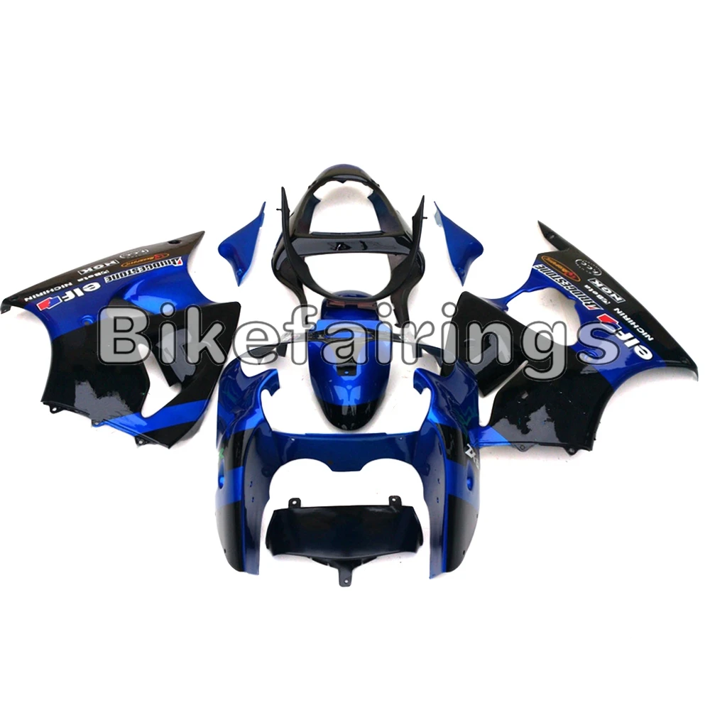 Черно-голубые Обтекатели для Kawasaki ZX-6R 2000 2001 2002 636 zx6r zx636r в комплекте по индивидуальному заказу для велосипеда работы
