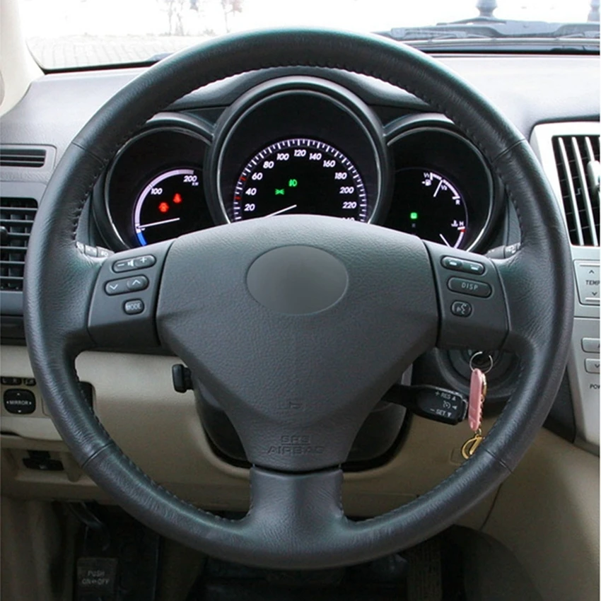 Искусственная кожа для Lexus RX330 RX400h RX400 2004 2007 Toyota Corolla Verso Camry|Чехлы на руль| |