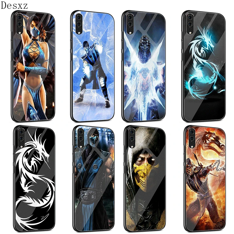 Стеклянный чехол Desxz для мобильного телефона Scorpion Sub Zero Mortal Kombat X huawei P20 P10 Y6 7A Y9 Honor