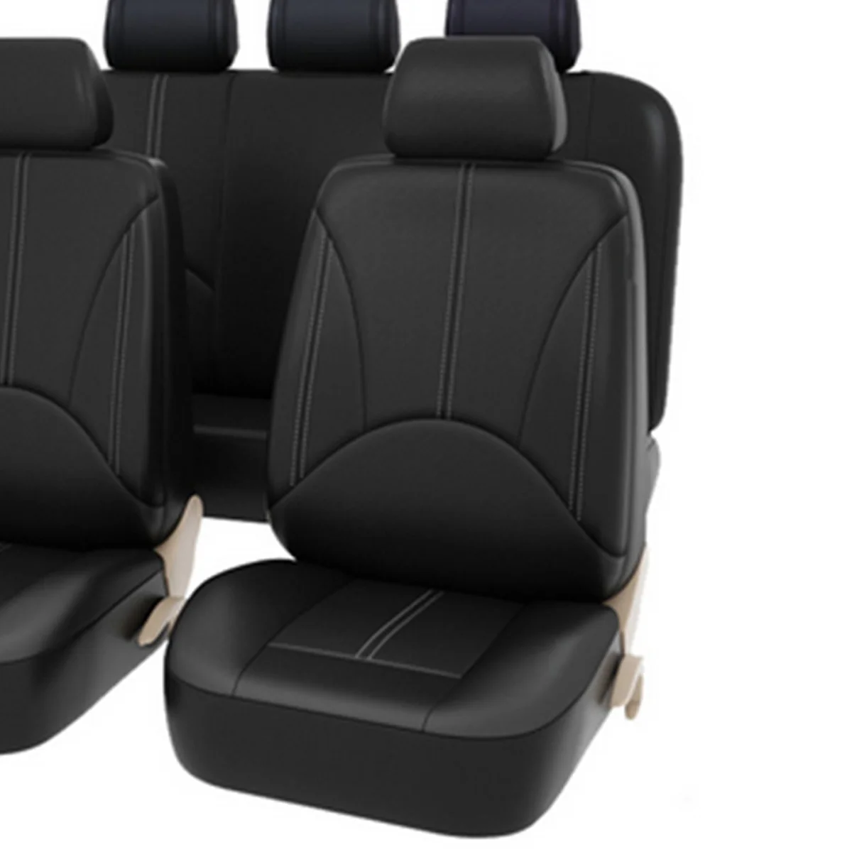 Asiento de coche cubre Ajuste Suzuki Ignis-juego completo de Cuero Sintético Negro