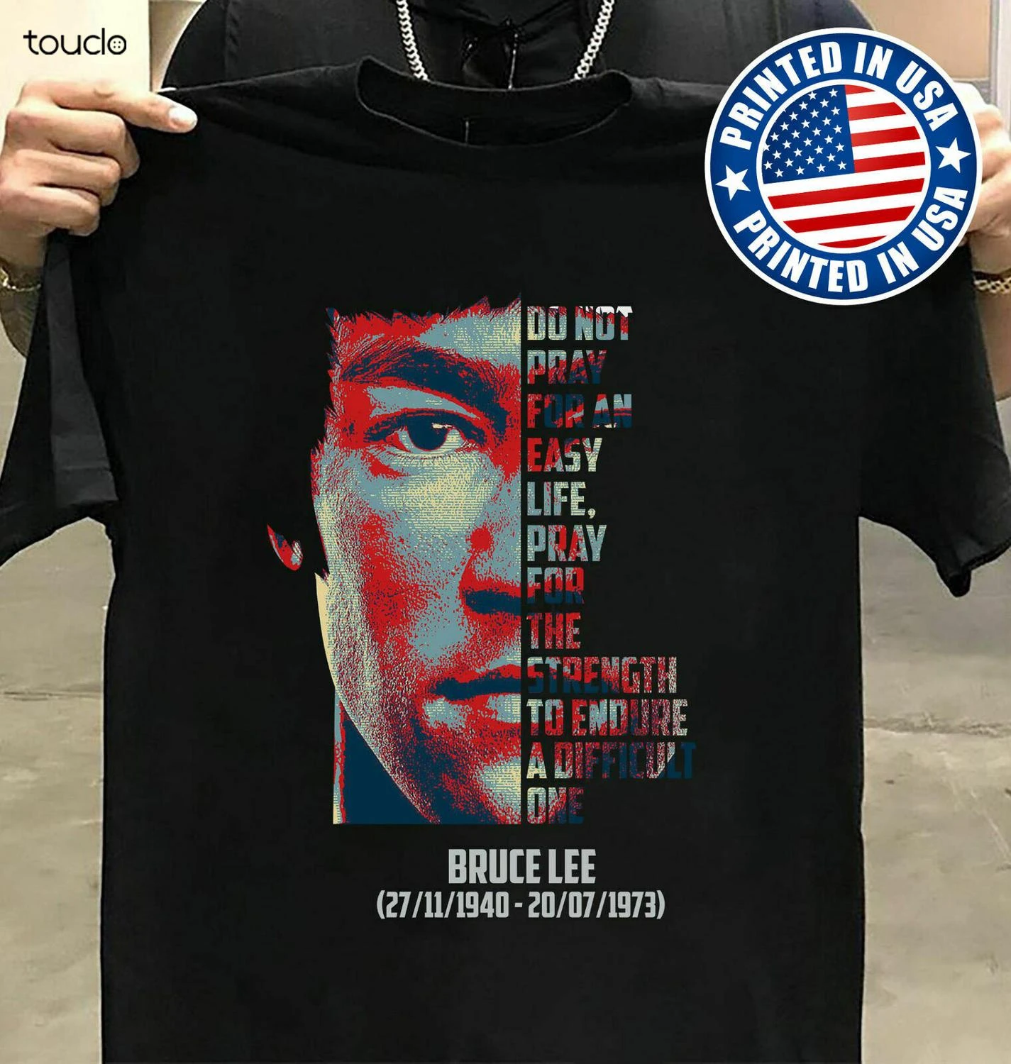 Bruce Lee Do Not Pray For An Easy Life Bruce Lee Do Not Pray For An Easy Life Pray For The Strength To Endure T  Shirt|T-Shirts| - Aliexpress