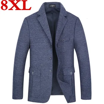 

Plus SIZE 8XL 6XL Blazer Jacket For Men Winter And Autumn Men's Casual Plaid Suit Lapel Slim Fit Stylish Suit Coat Lattice Parka