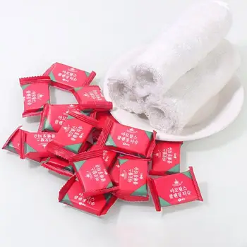 

5 Pcs/bag Disposable Pure Cotton Compressed Portable Travel Face Towel Water Wet Wipe Washcloth Napkin Moistened Tissues