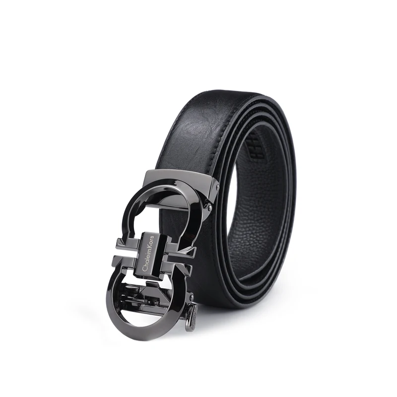 

New men's belt luxury brand designer leather leather belt automatic buckle gold and silver belt casual youth decoration