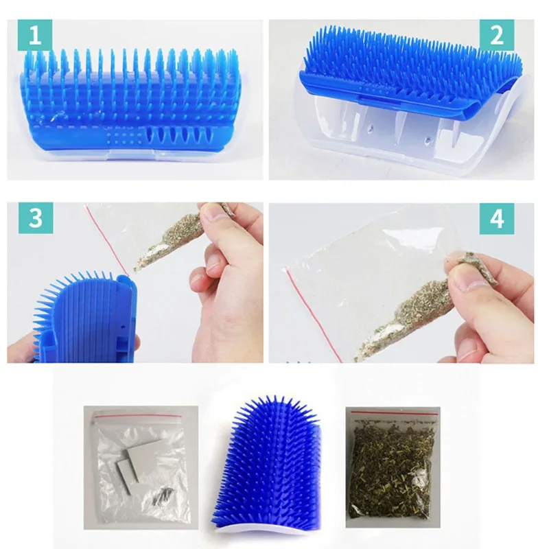 Cats Brush Corner Cat Massage Self Groomer Comb Brush Cat Rubs the Face with a Tickling Comb Cat Product