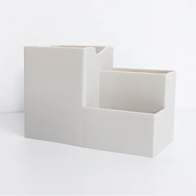 Grey Creative Multifunctional Sorting Frame Simple Plastic Desktop Pen Container Storage Box Students Office Supplies - Цвет: Grey