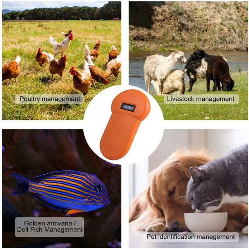 134,2 кГц Pet ID Reader животное чип цифровой сканер USB Перезаряжаемый микрочип портативная идентификация общее применение