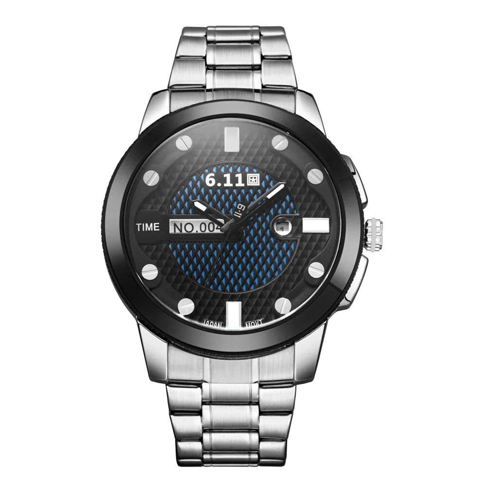 611-004-3 611 Топ бренд часы Мужские Солнечная энергия часы reloj macsulino свет энергии кварцевые часы со стальным ремешком водонепроницаемые часы с календарем мужчины - Цвет: 611-004-3