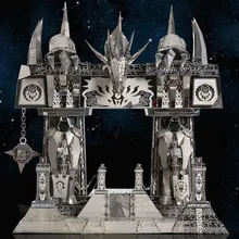 Цельнометаллический DIY собранная модель без клея 3D головоломка World of Warcraft Серебряный Темный портал