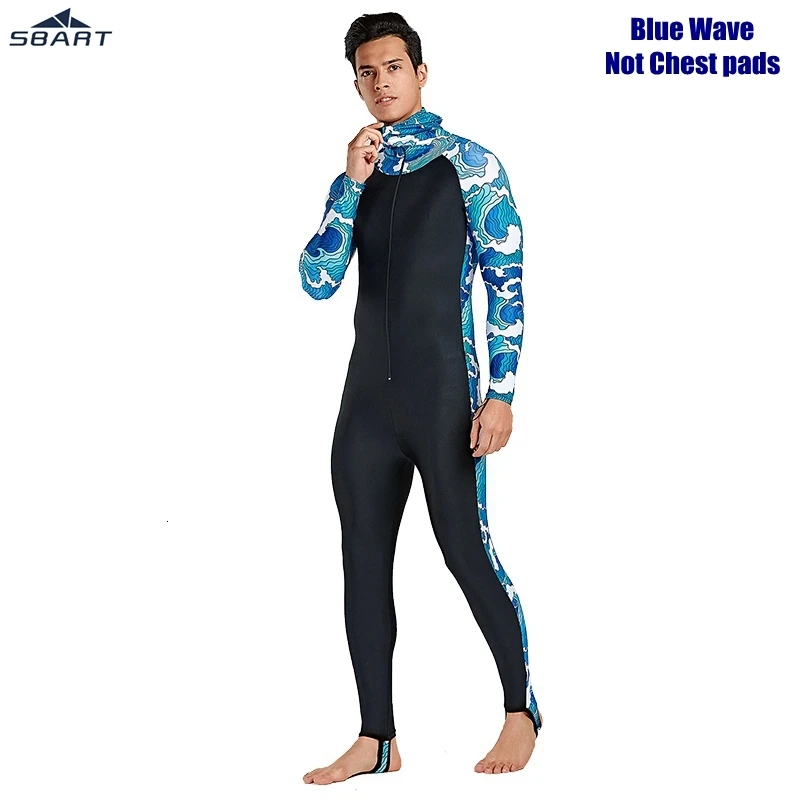 Men Blue not pads Профессиональный Для женщин Для мужчин длинные Сыпь гвардии лайкры солнце подводное плавание гидрокостюм для дайвинга пляжные облегающий костюм Медуза защита высокий эластичный купальник, шапочка - Цвет: Men Blue not pads