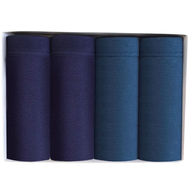 890, 4 шт./лот, 6XL, мужское нижнее белье, летние дышащие удобные боксеры, короткие Модальные трусы, большие размеры, боксеры 9N28 - Цвет: 2blue2lightblue