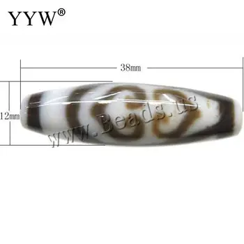 

1 piece grade a natural tibetan agates dzi beads white color oval double heart vajra size 38x12x2.50mm hole 2mm special