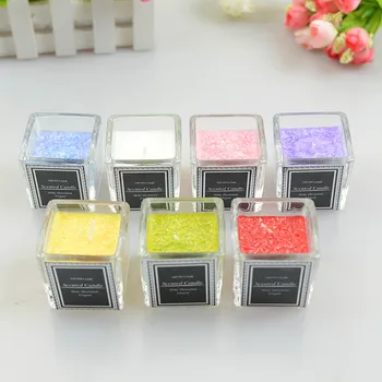 

5pcs Square Empty Cup 5CM Small Cup Candle DIY Aroma Candle Making Container Square Glass Candle
