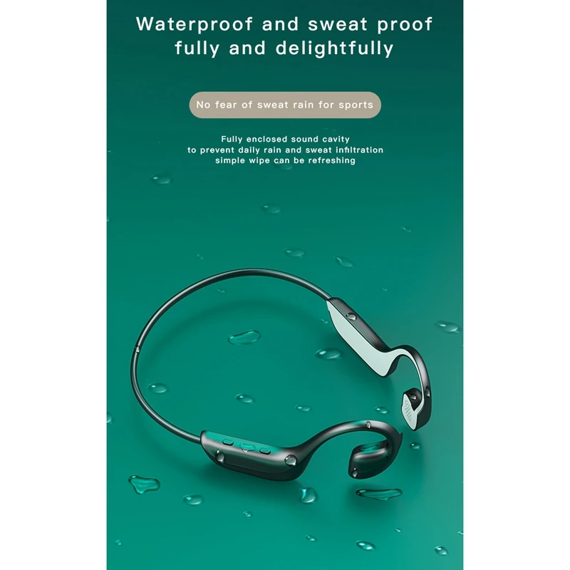 G100 Concept Bluetooth Headset for Bone Conduction Sports Wireless Bluetooth 5 1 Black Science and Technology