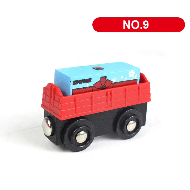 1PCS Magnetic Train Toys Wooden Railway Track Accessories Can Be Connected Variety Wooden Train Toys For Children Gifts 13