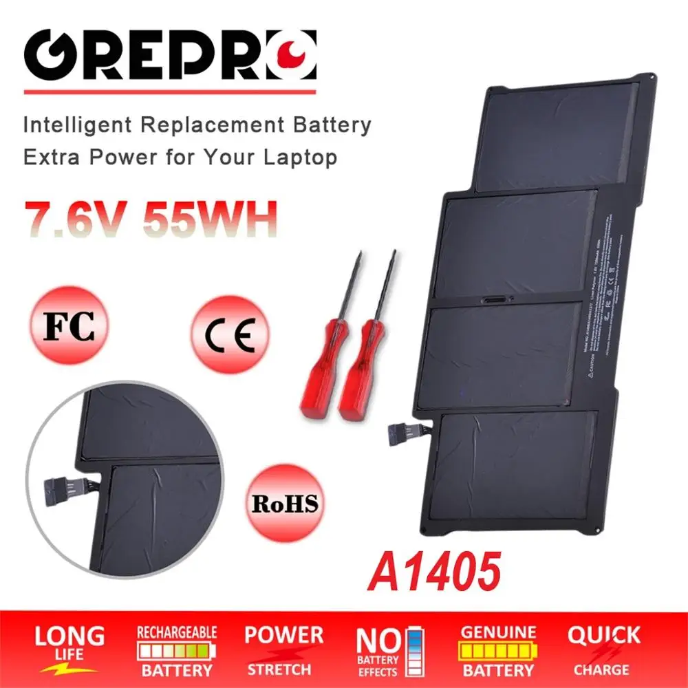 

50wh Battery for Apple Macbook Air 13 "inch a1405 A1496 A1377 A1466 A1369 Late 2010 Mid 2011 2013 Early 2014 2015