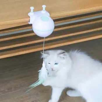 

Kitten Cat Clip Toy Color Matching Cognition Pairing Traction USB Electronic Laser Feather Teasing Interactive Pet Product