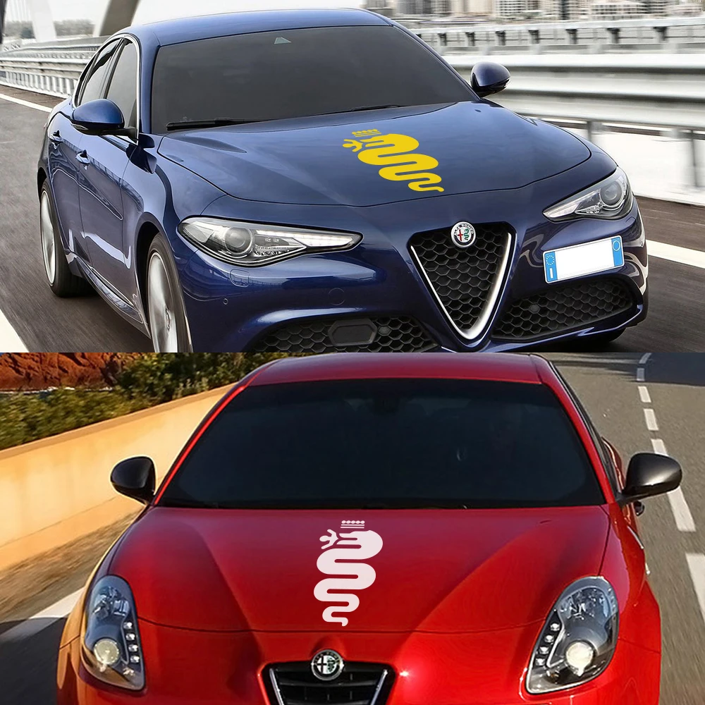 Накладка на капот автомобиля наклейки сделай сам Автомобильная виниловая пленка наклейки для Alfa Romeo Giulia Giulietta 147 156 159 166 автомобильные принадлежности для тюнинга