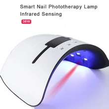 Лампа для ногтей 36 Вт быстрая сушка лака для ногтей фототерапия машина УФ Смарт индукция сушилка светодиодный лак для выпечки лампа для светотерапии