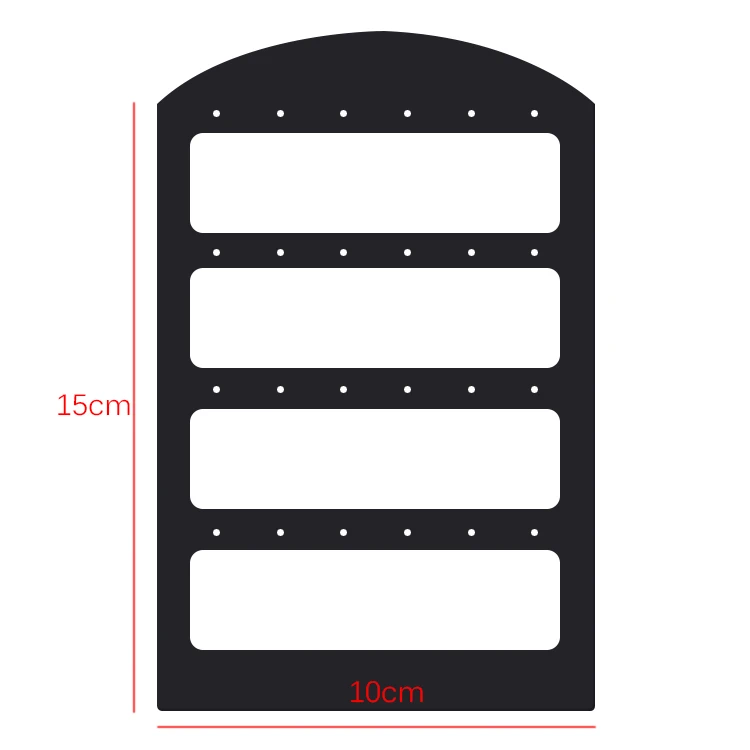 48 отверстий, органайзер для ювелирных изделий, Женская подставка, черный пластиковый держатель для серег, Pesentoir, модные висячие серьги, витрина для серег