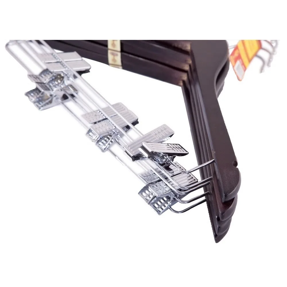 Najtaniej 10 sztuk w zestawie drewniane wieszaki na ubrania z klipsami wieszaki na szafę wieszak na płaszcze