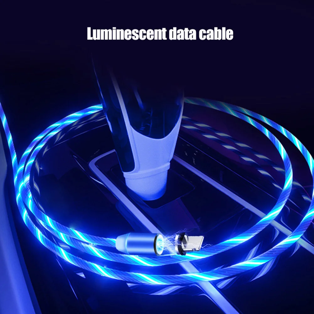 Магнитный зарядный адаптер светящийся кабель Micro USB для Android iPhone Samsung зарядки