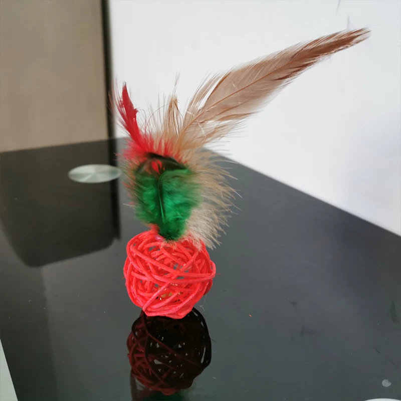 1PCS Cat Interactive Toy With Small Bell Mouse Cage Toys Plastic Artificial Colorful Cat Teaser Toy Supplies