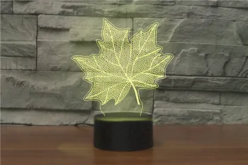 

Maple leaves 7 Color Lamp 3d Visual Led Night Lights For Kids Touch Usb Table Lampe Baby Sleeping Nightlight Motion Light