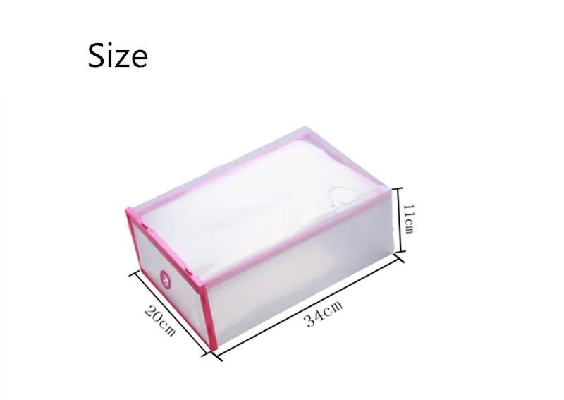 DIY складной ящик для хранения обуви коробка прозрачный дамы дети тапки коробка дома PP пылезащитный нижнее белье носок органайзер для хранения