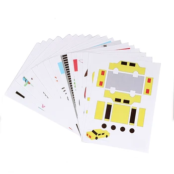 

3D Printing Pen Accessories Children'S 3D Creation Album Picture Random 15 Double-Sided Send Transparent Linyi Board