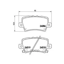 Колодки Тормозные Задние Brembo P28038 Brembo арт. P28038