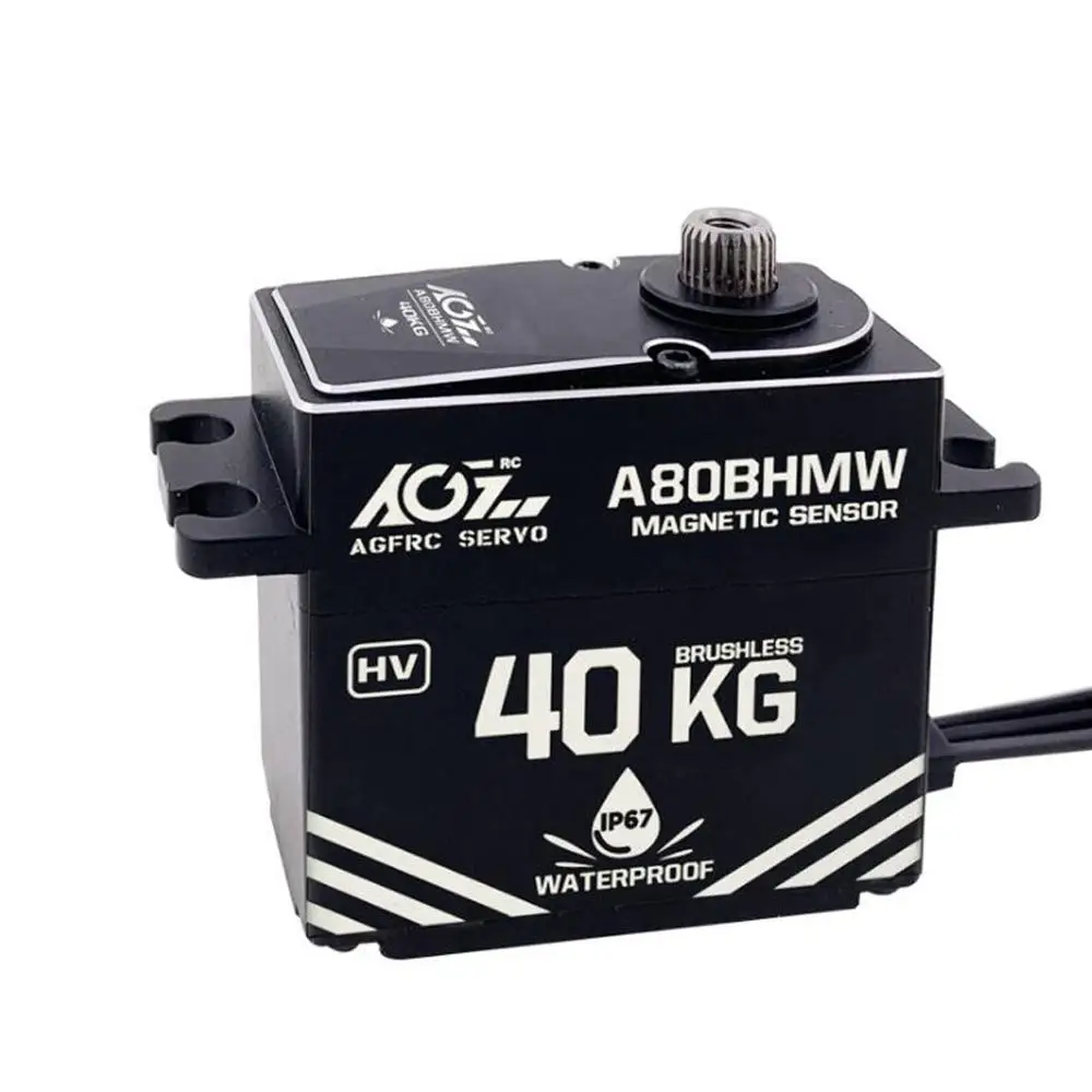 AGF A80BHMW 40 кг водонепроницаемый высокий крутящий момент бесщеточный сервопривод цифровой сервопривод для дистанционного автомобиля и лодки